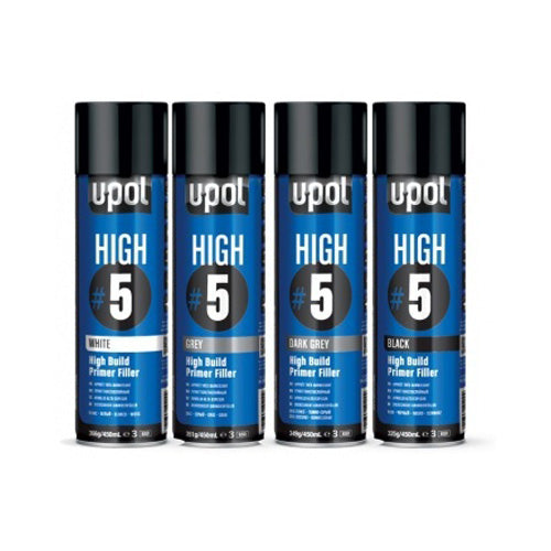 450ml Upol High 5 Grey High BuildPrimer Filler Aerosol